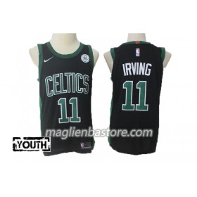 Maglia NBA Boston Celtics Kyrie Irving 11 Nike 2017-18 Nero Swingman - Bambino